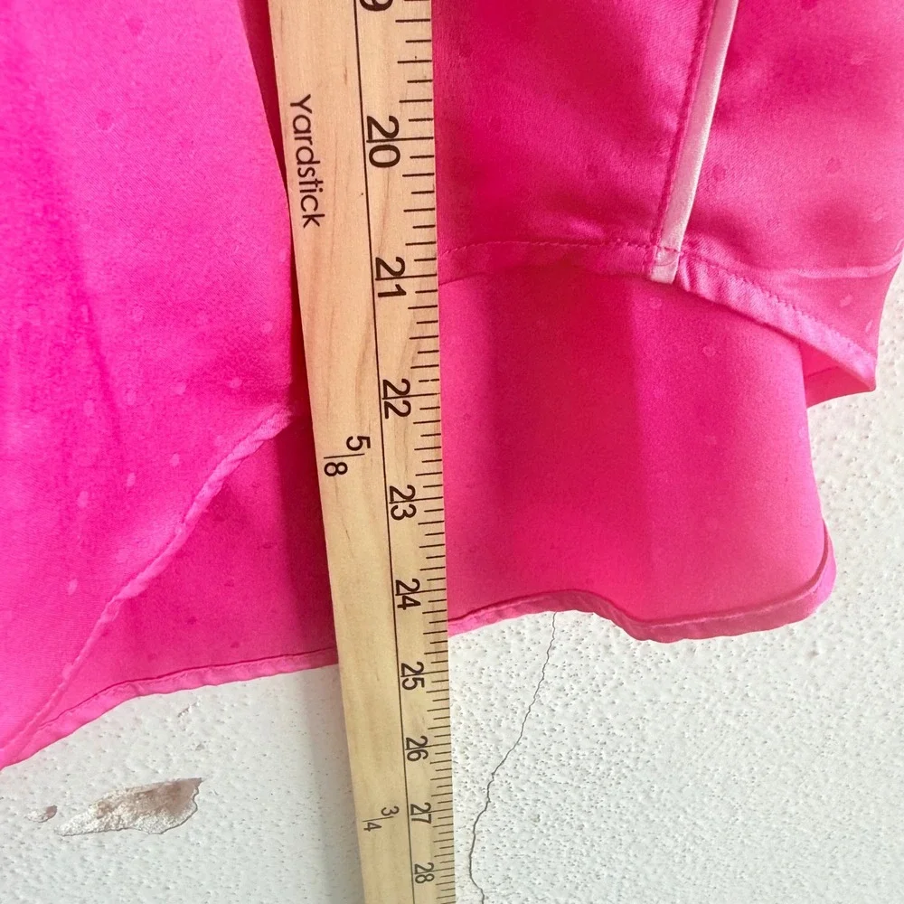 Victorias Secret Satin Pajama Set Hot Pink Polka Dot‎ PJs Silky Cami Shorts Y2K - Picture 13 of 16